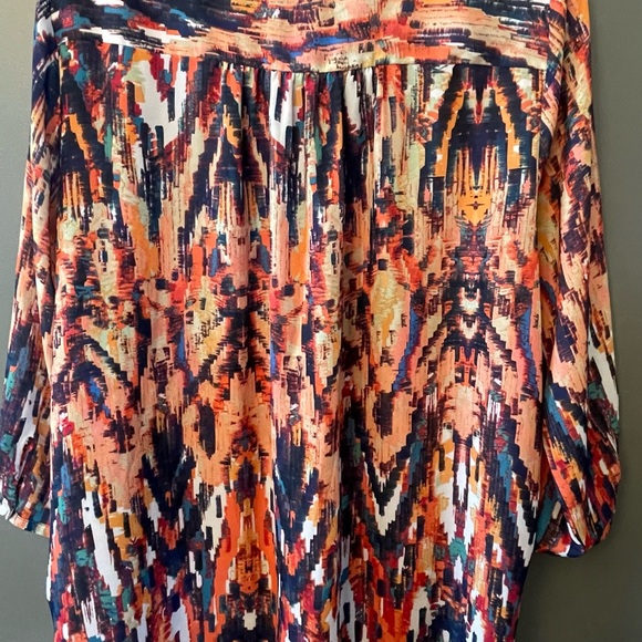 A.N.A Women’s XL Multicolor Long Sleeve Blouse - Picture 3 of 10